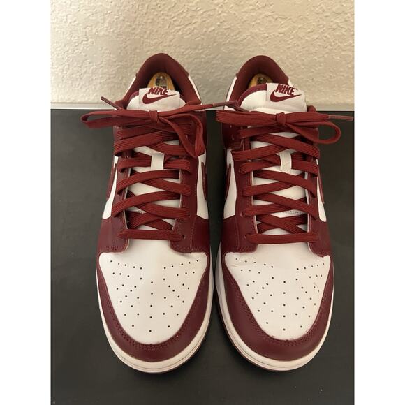 Size 10 Nike Air Dunk Low Retro Team Red Burgundy White DD1391-601 Sneakers Men - Picture 6 of 11